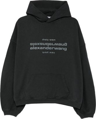 Alexander Wang Logo-print Cotton Hoodie