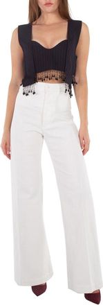 Polo Ralph Lauren High-Waisted Stretch-Cotton Palazzo Pants, Size 0R