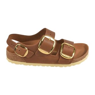 Birkenstock Milano Big Buckle Oiled Leather Cognac
