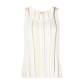Sonia Rykiel Canotta a righe in misto cotone - - Tops - Donna - Multicolore - S