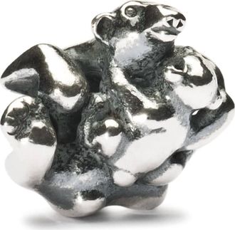 Trollbeads Womens Polar Bear & Baby Bead Charm In Silver
