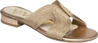 Vincent Vega Vincent Vega, Schoenen, Dames, Beige, 39 EU, Leer, Giada Slide