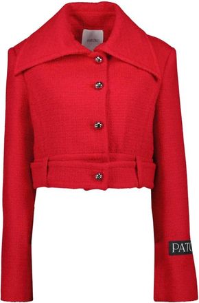 Patou Rode Tweed Korte Jas - Dames - Zomerjassen - Rood - XS - Tweed - Jassen