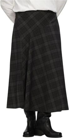 Object Object - Diena Lange Rok - Dames - Rokken - Grijs - Maat: M Viscose
