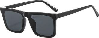 Generic Small Frame Men Driving Sunglasses Outdoor Women Vacation Decorative Sun Glasses(Black)