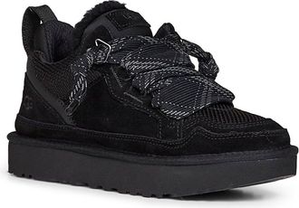 UGG Womens Sneakers Lowmel Black Calf Leather Trainers