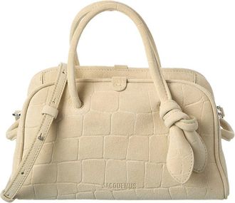 Jacquemus The Turismo Small Croc-Embossed Suede Shoulder Bag