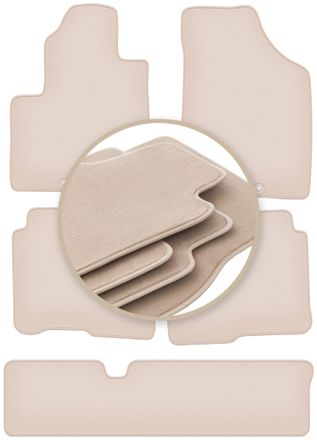 OEM Alfombrillas Premium Beige Para Hyundai Santafe Ii 7 Plazas 2006-2012