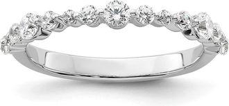 Diamond2Deal 14k White Gold Lab Grown Diamond Wedding Band Ring 1/2Ct Clarity- VS Color- G-H
