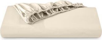 Bare Home 100% Organic Cotton Percale Cooling Fitted Sheet in Sand at Nordstrom, Size Twin X-Long