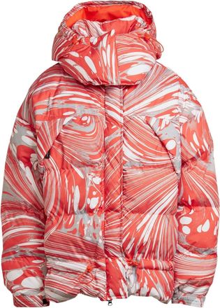 adidas (WMNS) adidas By Stella McCartney Zip-Up Padded Jacket Asia Sizing Orange White HI6087