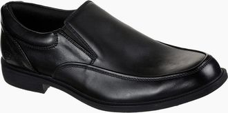 Skechers Mens Skechers Dreston Ratlon Leather Mens Black Loafers - Size: 12