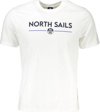 North Sails Print Logo Korte Mouw Katoenen T-Shirt - Heren - T-shirts - Wit - 3XL - Katoen - Tops