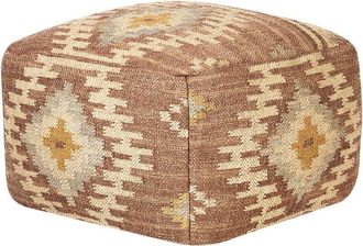 Beliani Pouffe BEEL Jute Multicolour