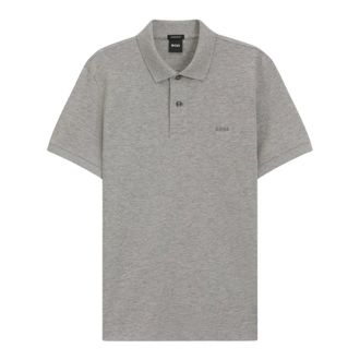HUGO BOSS Tops, Heren, Grijs, L, Katoen, Pallas Polo