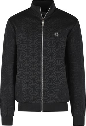 Philipp Plein Black Cotton Blend Sweatshirt