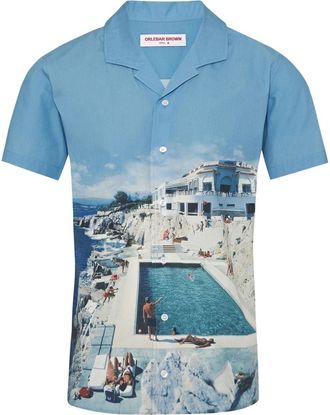 Orlebar Brown Hibbert shirt - men - Cotton - S - Blue