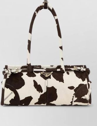 Prada bonnie leather shoulder bag