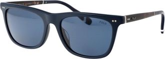Polo Ralph Lauren Stijlvolle Zonnebril - Heren - Zonnebrillen - Blauw - 56 MM - Accessoires