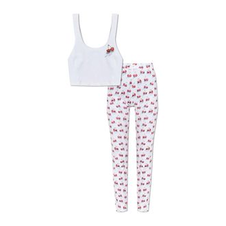 Diesel Nachtkleding, Dames, Wit, XL, Tweed, Tweedelige Pyjama Set