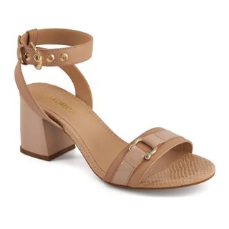 Andrea Womens Ankle Closure Sandals In Beige