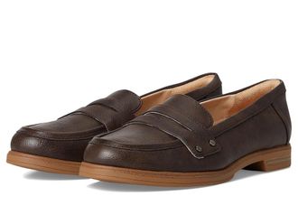 Dr. Scholls Hello Loafer Loafer/Moc Shoes Womens Flat Shoes Dark Brown : 9.5 M, Faux Leather