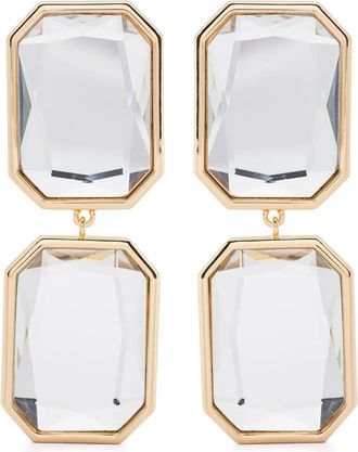 Self Portrait Crystal Tiered Earrings