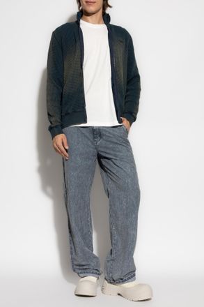Diesel Sweatshirt S-WAFY-ZIP, Mens, Navy Blue