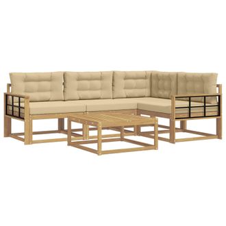 vidaXL Conjunto De Sof&aacute;s De Exterior 5 Pcs Y Beige 79 X 79 X 37 Cm Vidaxl
