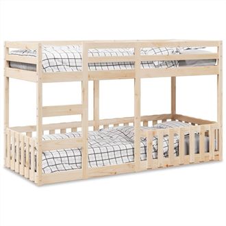 Berkfield Home Bunk Bed 90x200 cm Solid Wood Pine in Light Tan