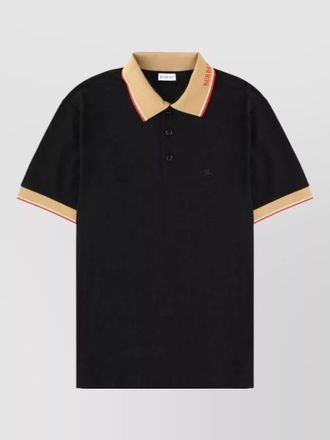 Burberry polo shirt short sleeves contrasting collar