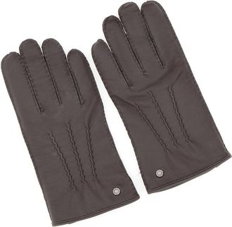 Gianni Chiarini Nappa Leren Handschoenen - Heren - Handschoenen - Bruin - L - Wol - Accessoires