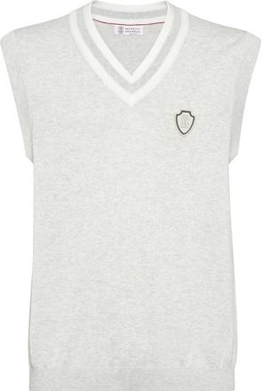 Brunello Cucinelli Cotton vest in Fog at Nordstrom, Size Xxx-Large Eu