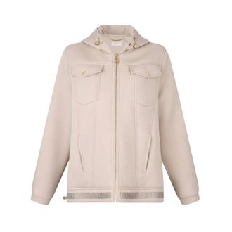 Liu Jo Light Jackets, female, Beige, Size: 2XS Scuba and Nylon Jacket