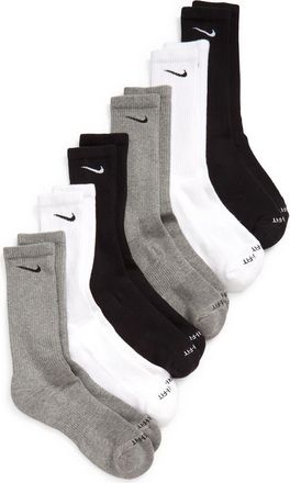 Nike Assorted 6-Pack Everyday Plush Cushion Crew Training Socks in Multicolor at Nordstrom, Size Large