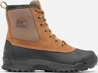 Sorel Mens Buxton Lite Waterproof Winter Boots In Elk Black