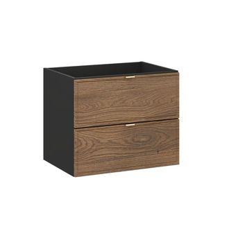 Petits Meubles Mueble bajo lavabo estratificado marr&oacute;n negro