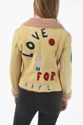HISTORY REPEATS Embroidered Shearling Jacket History Repeats