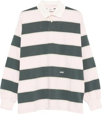 Autry Polo a righe con maniche lunghe - Rosa