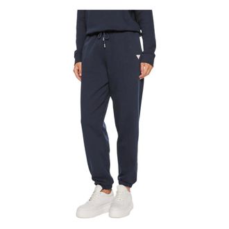 Guess Broeken, Dames, Blauw, M, Katoen, Mini Label Joggers