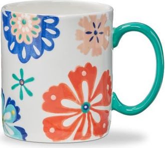 Tag Eclectic Fun Earthenware Mug Multi 16 oz 3.75 x 3.75 x 4 in in Blue at Nordstrom