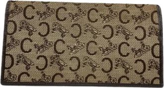 Celine Pre-owned Katoenen Portemonnee - Dames - Vintage Accessoires - Bruin - ONE Size - Katoen - Vintage
