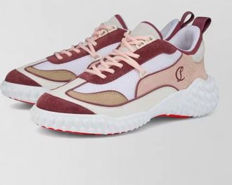 Christian Louboutin mara flat sneakers rear pull tab contrast panels