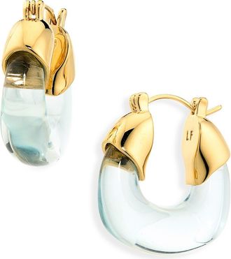 Lizzie Fortunato Mini Hoop Earrings in Aqua at Nordstrom