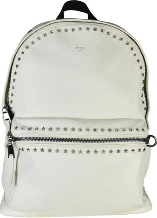 Jimmy Choo London Pre-owned Backpack - Heren - Vintage Rugzakken - Wit - ONE Size - Leer - Vintage