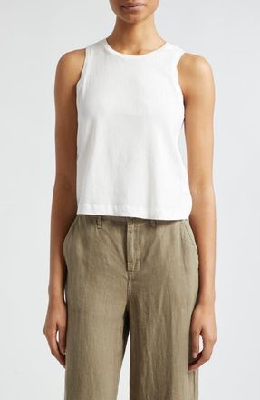 L'agence Mikaela Organic Cotton Tank in White at Nordstrom, Size Xx-Large