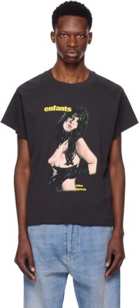 Enfants Riches Deprimes コットン T-シャツ 半袖 関税送料無料 Enfants Riches DéPriméS Washed Out Cotton T Shirt With Wear