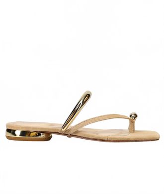 Pelle Moda Womens Ondra Slide Sandal In Latte Kid Suede