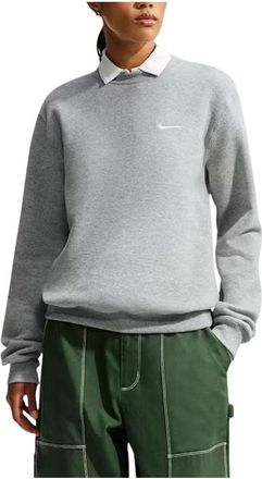 Nike (WMNS) Nike Studio Fleece Medium Weight Crew Dark Grey Heather Sail IR8293-063