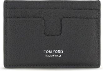 Tom Ford Mens Card Holder Leather Black Calf Umbrellas Accessory